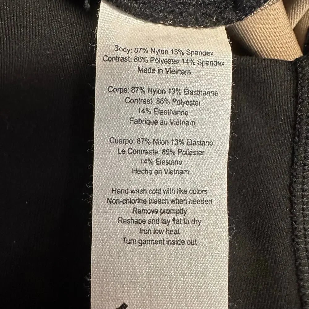 Alo Yoga Elevate Leggings Black Tan High Waisted Women's Small